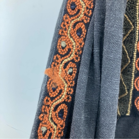 Free People Slub Jersey Snow Bunny Embroidered Top - Picture 6 of 8